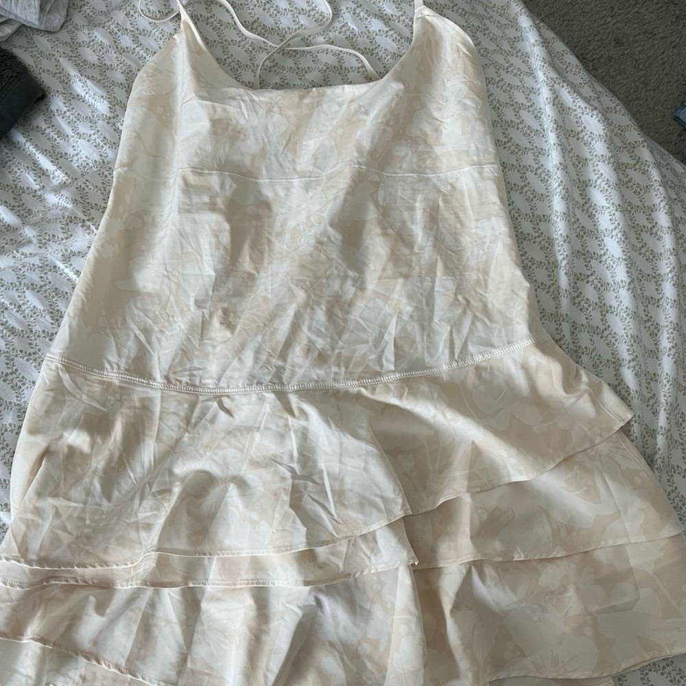 Aerie Cream Backless Dress